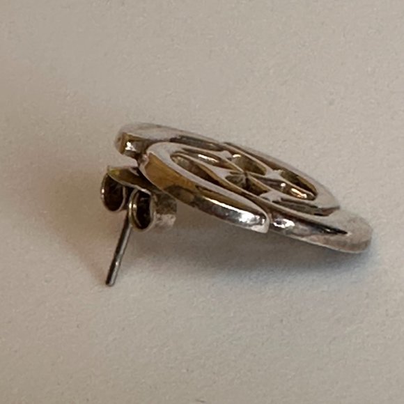 Lovell Designs - St. Brendan's Cross Earrings, Sterling Silver Post Earrings - Picture 4 of 6